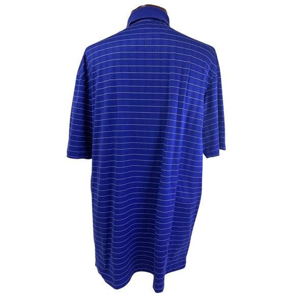 XL Nike Mens Tiger Woods Collection Blue Striped Golf Polo Shirt - Picture 7 of 10